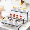 Поднос многоярусный для подачи еды Экономия места Праздничное блюдо Многоразовый Держатель для фруктов, десертов, кексов