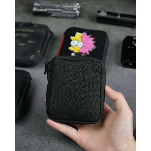 VIPERADE VE34 Small EDC Pouch, Mini EDC Organizer Pouch, Pocket Organizer Pouch EDC Wallet (for Men), Everyday Carry Small EDC Pocket Pouch (VE34-Blac