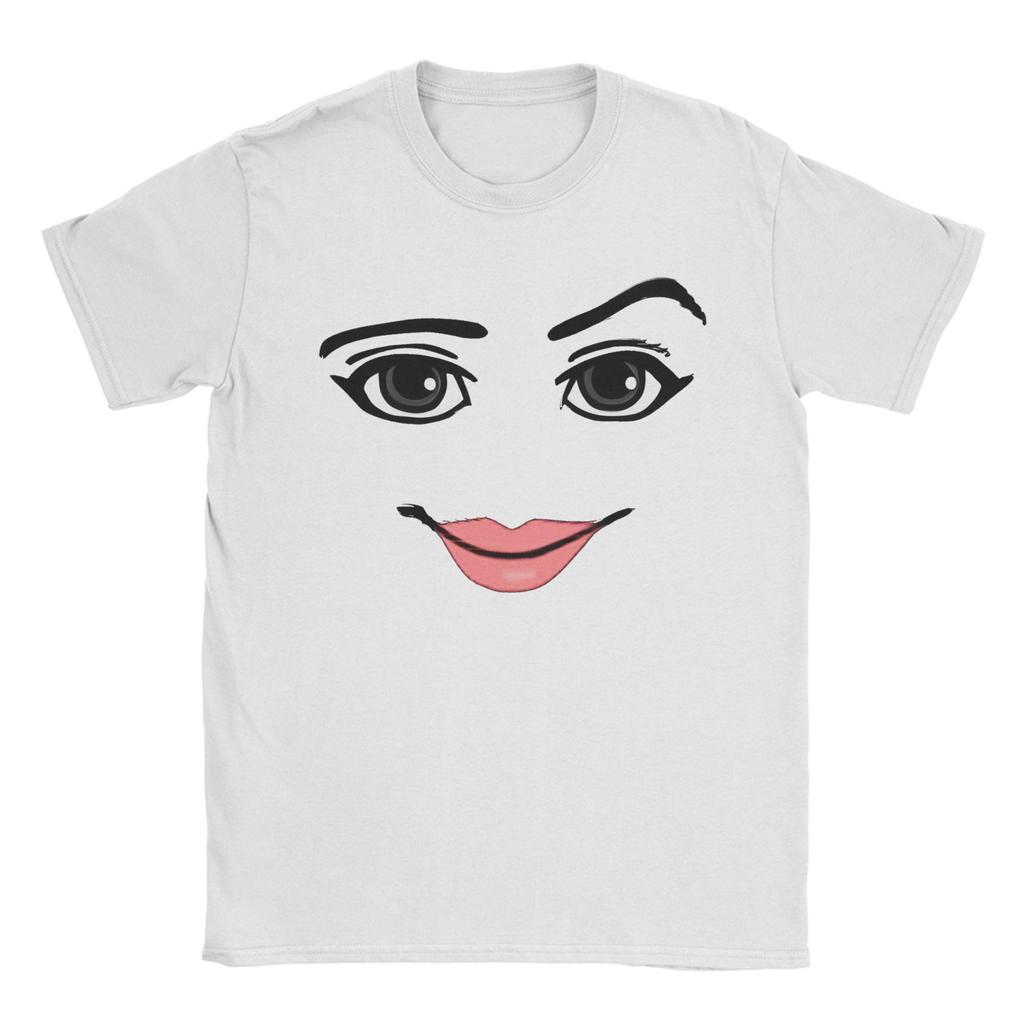Unisex Unisex TShirts Smile Robot Face Game Casual Pure Cotton Tees Short Sleeve T Shirts Round Neck Clothing Graphic Printed