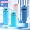 Silicone Pen Pouch Foldable Stationery Bag Cartoon Pencil Case School Office