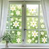 White Daisy Flower Window Sticker Spring Home Living Room Glass Window Door Decoration Waterproof Electrostatic Glass Sticker