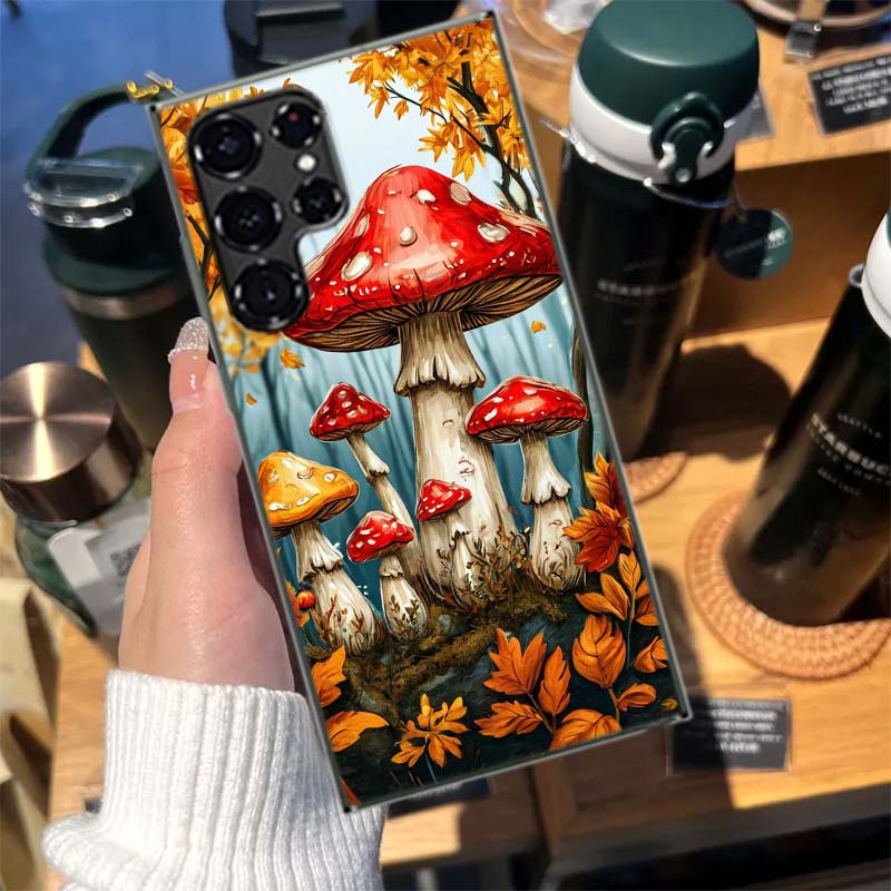Чехол для телефона с рисунком разноцветных грибов для Samsung Galaxy S26 Ultra S25 Edge S24 S23 FE S21 Plus S20 S22 S10 Чехол TPU Capa Shell Sh