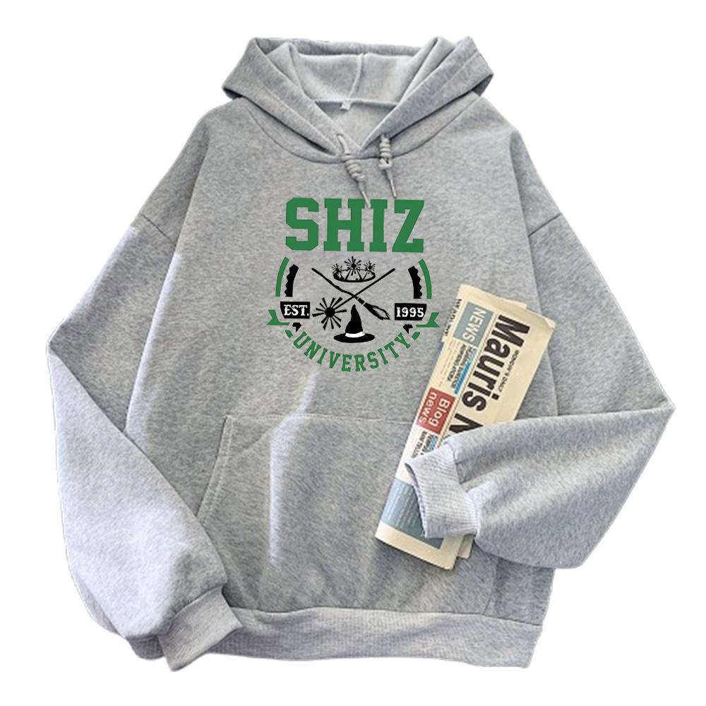 Shiz University Hoodies Wicked Movie Printing Women Men Sweatshirts Sudadera Pullovers Hoody Winter Warm Fleece Unisex Clothing