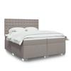 Box Spring Bed with Mattress Taupe 200x200 cm Fabric