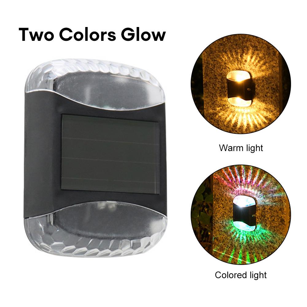 Светодиодные фонари на солнечных батареях Уличное садовое освещение Солнечный светильник для ступенек на террасе Лампа для солнечного света Декор для двора Солнечный светильник для сада Настенное освещение