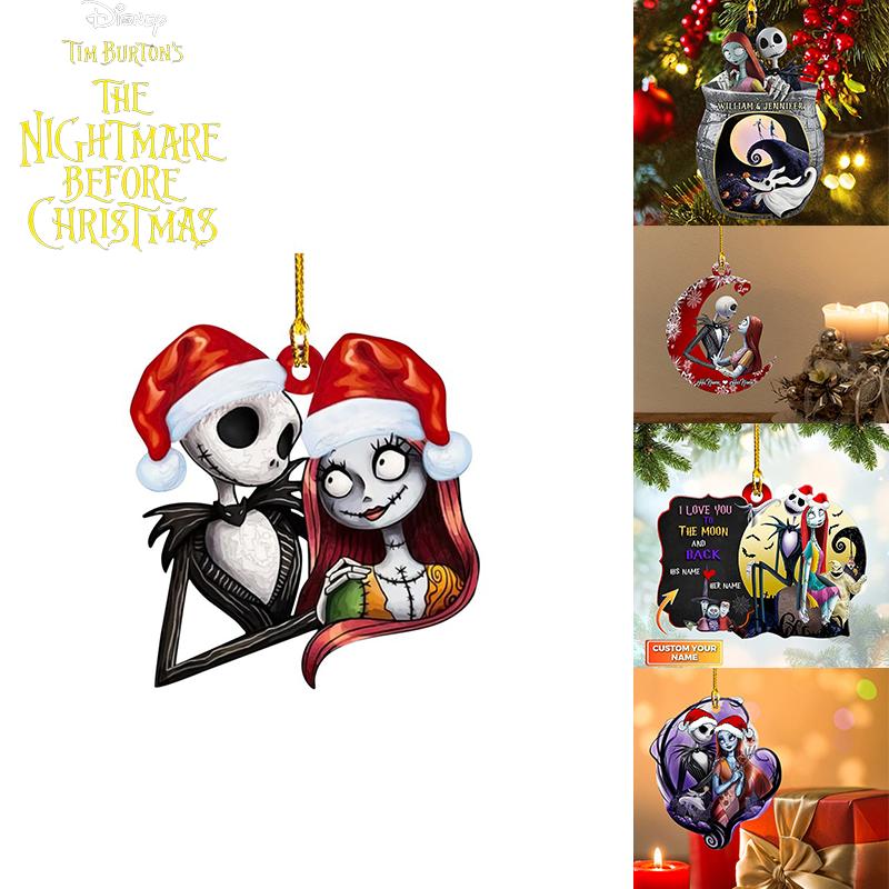Nightmare The Christmas Before Jack Sally Xmas Tree Pendant Halloween Decoration