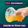 High Quality 95mm Cup And Lids Plastic Transparent Milktea Cup Milk Tea Tools