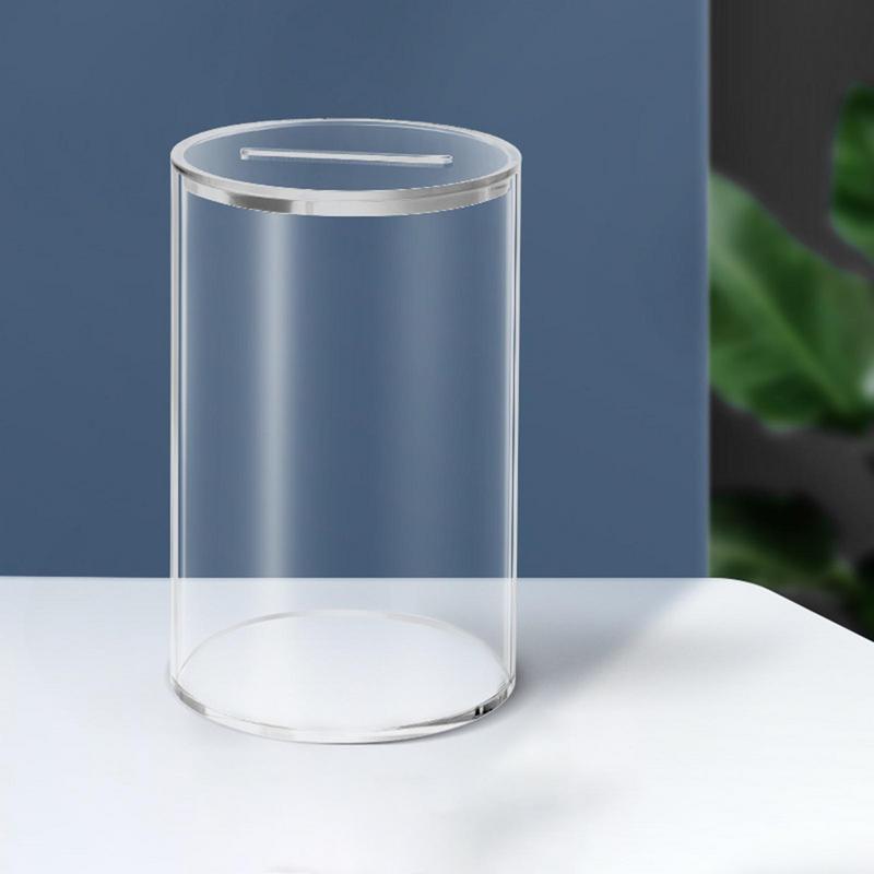 Копилка для взрослых детей Акриловая прозрачная копилка Банка для монет и купюр Банка для сбережений Неоткрывающаяся банка для мелочи Копилка Домашний декор