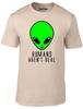 Humans Aren't Real Men's T-Shirt - Funny Alien Science Fiction Tee Invasion UFO