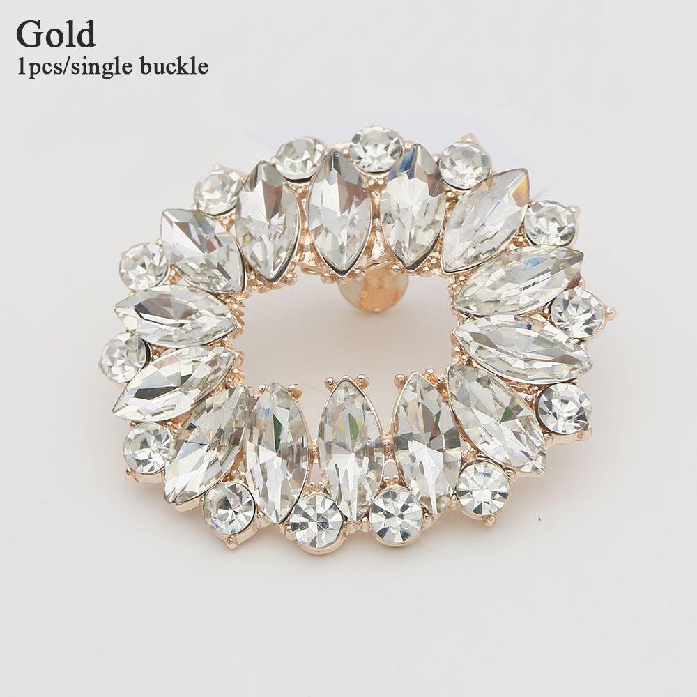 Bride Shoes Rhinestones Crystal Shiny Decorative Clips Shoe Clips Shoes Decorations Charm Buckle