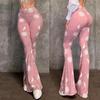Spring and Autumn Women's Casual Abstract Print Slim Flare Leg-Lengthening Yoga Pants