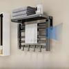 Smart Electric Towel Rack: Constant Temperature, Punch-Free, Mobile Phone Compatible, Bathroom Storage Solution.