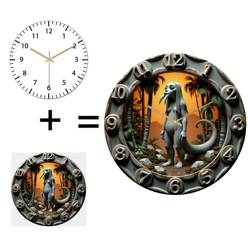 30cm Diameter Glass Wall Clock with Detailed and Accurate Product Specifications