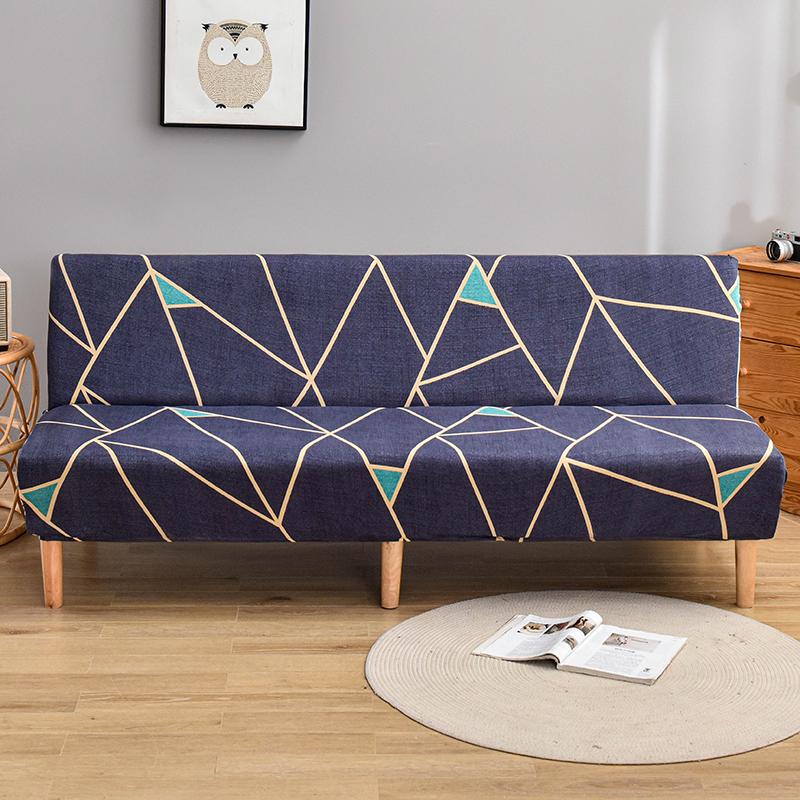 Чехол на футон без рукавов с цветочным принтом, эластичный чехол на диван-кровать, защитник мебели без подлокотников с эластичным низом, 1 шт.