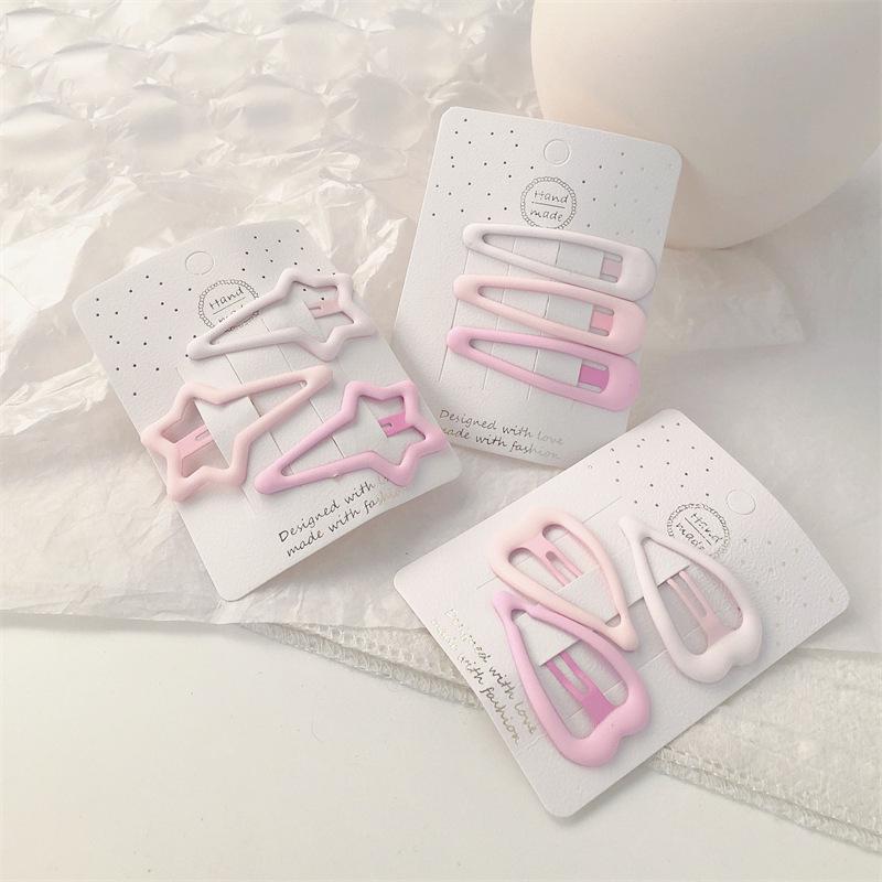 Versatile Pink Star Hair Clip for Girls - Ideal for Side Bangs and Forehead Fringes