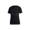 Logo Print Sports Crew Neck Short Sleeve T-Shirt Women Tops Black GJ9024