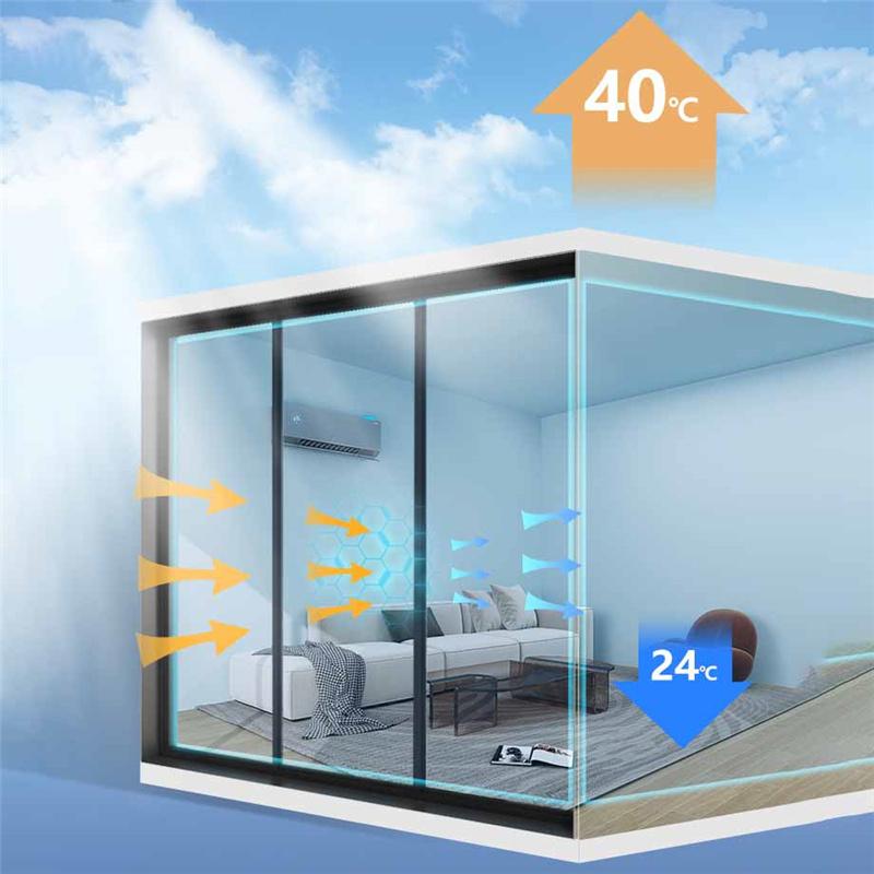 Теплоизоляционная пленка для окон, антибликовая односторонняя зеркальная пленка, солнцезащитная пленка для окон магазинов, блокирующая ультрафиолетовое излучение
