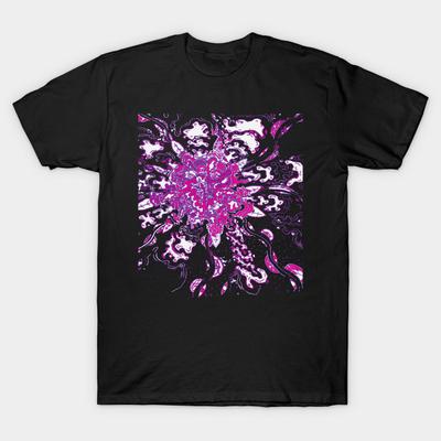 Мужчины Черная футболка с принтом Super Large TShirt психоделический взрыв No-Cut Передача бумаги с принтом Хлопковая футболка