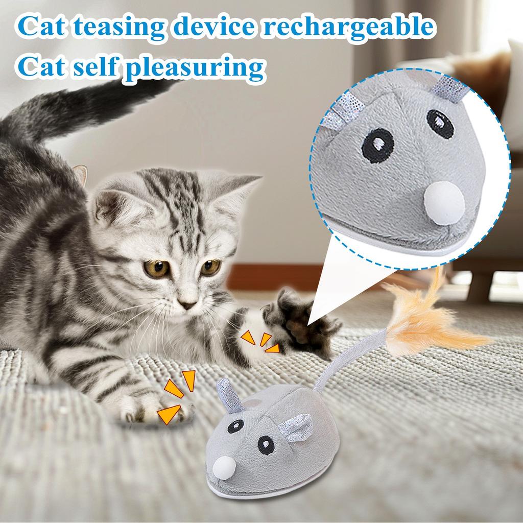 Cat Toy Electric Mouse Toy Feather Cat Toy Automatic Charging Smart Pet Supplies