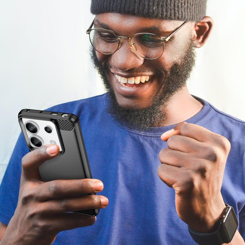 Xiaomi Redmi Note 13 Pro Carbon Fiber Protective Case - Black