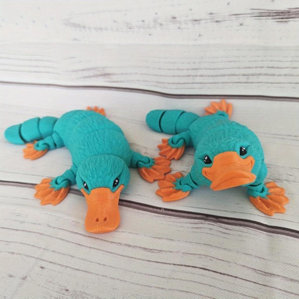 1PC Movable Joint Platypus Model, 3D Printed Plastic Platypus Model, Movable Platypus Statue, Coffee Table Decoration, Home Bookshelf Decoration