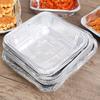 10Pcs Reusable Food Tin Foil Tray Non-stick Air Fryer Tray Portable Aluminum Foil Box