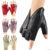 Dancing Leather Half Finger Gloves Ladies Four Seasons Chinese Performance Pole Dance Break Dance Nail Art Gloves