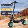 S3 Boyueda11inch 6000W Watt Off-road Tyre Electric Scooter 100km Range 60v Adult Twin Engine Electric Scooter Aluminium