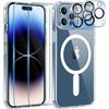 Integrated Magnetic Circle Case for iPhone 15 PRO MAX and 2 Tempered Screen Glasses and 2 Phonillico® Camera Protectors