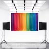 2D Plane - A single 2D plane banner with a set of brightly colored rainbow-colored curtains decorating it.
