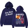 Настоящая толстовка Hasta La Muerte рэпера Anuel AA для мужчин и женщин, стильная толстовка и пальто с длинным рукавом для обоих полов