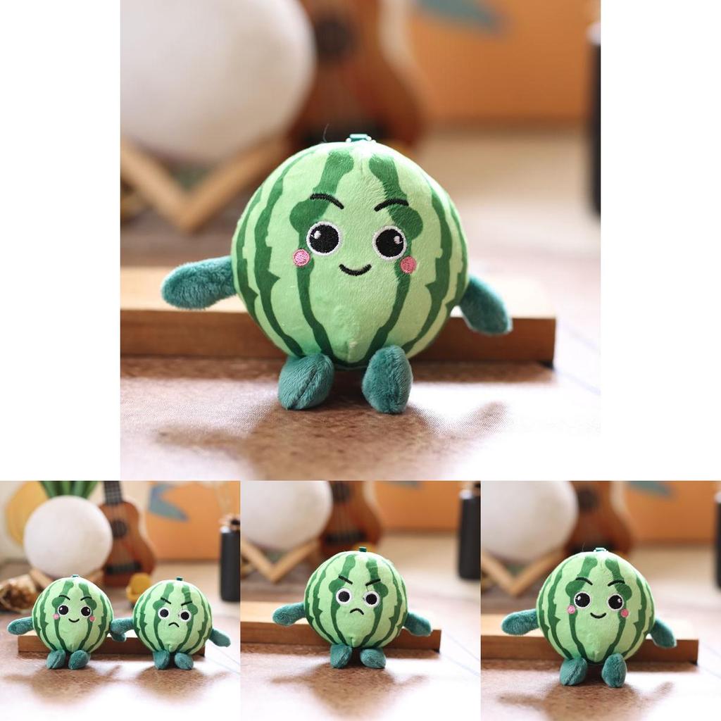 Cute Watermelon Plush Keychain With Soft Short Hair For Bag Decor And Gifts