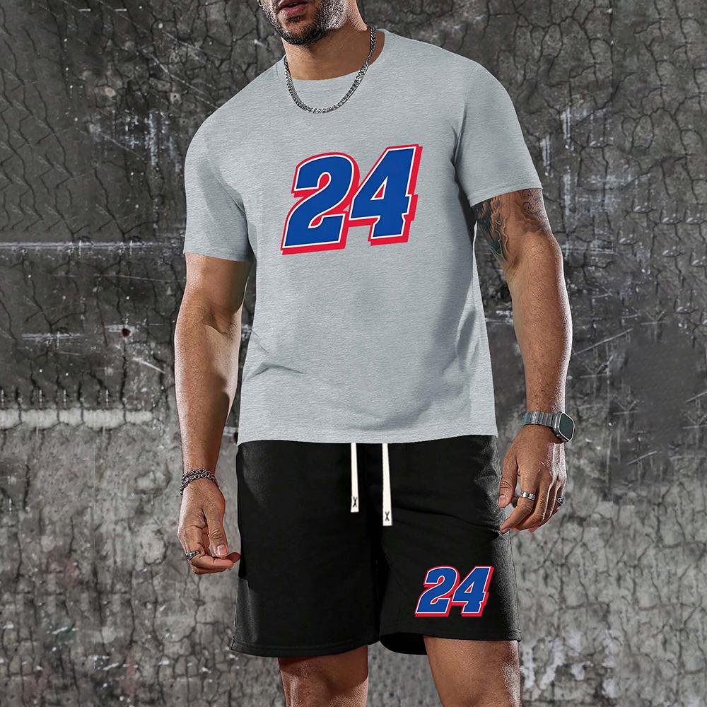 2025 Новый мужской спортивный костюм с принтом в виде букв, свободная мужская рубашка в стиле Y2K, летний повседневный дышащий топ в стиле Y2K