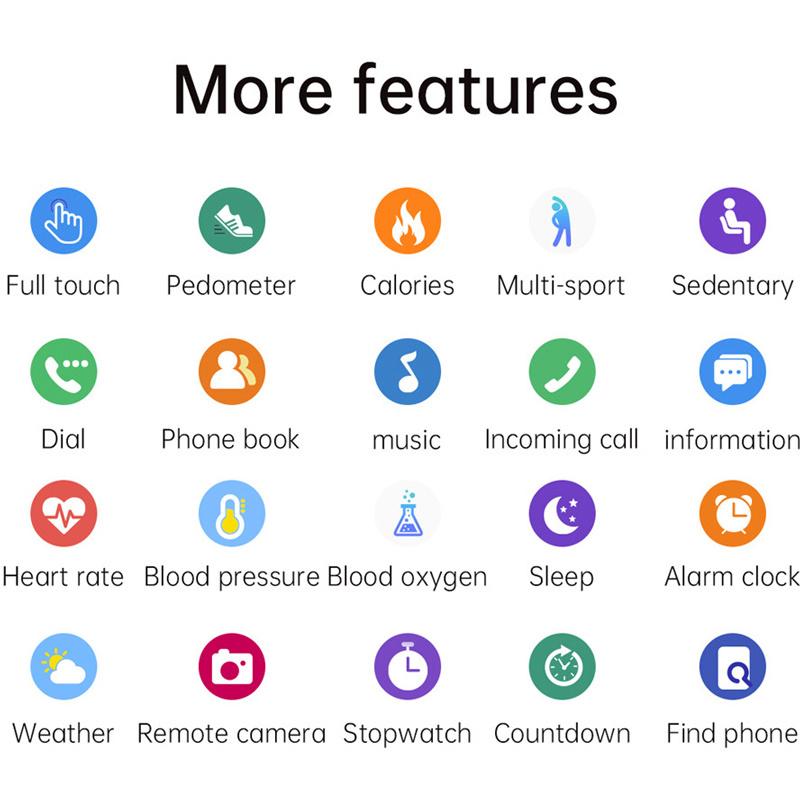 Smart Watch Men Bluetooth Call Play Music Fitness Bracelet Smartwatch Women IP67 Full Touch Sport Digital Watch For Android IOS