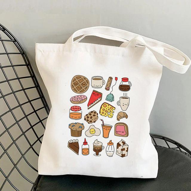 2021 женская сумка-тоут с принтом васильков в стиле Харадзюку, сумка-шоппер для девочек, сумка для покупок на плечо, женская холщовая сумка