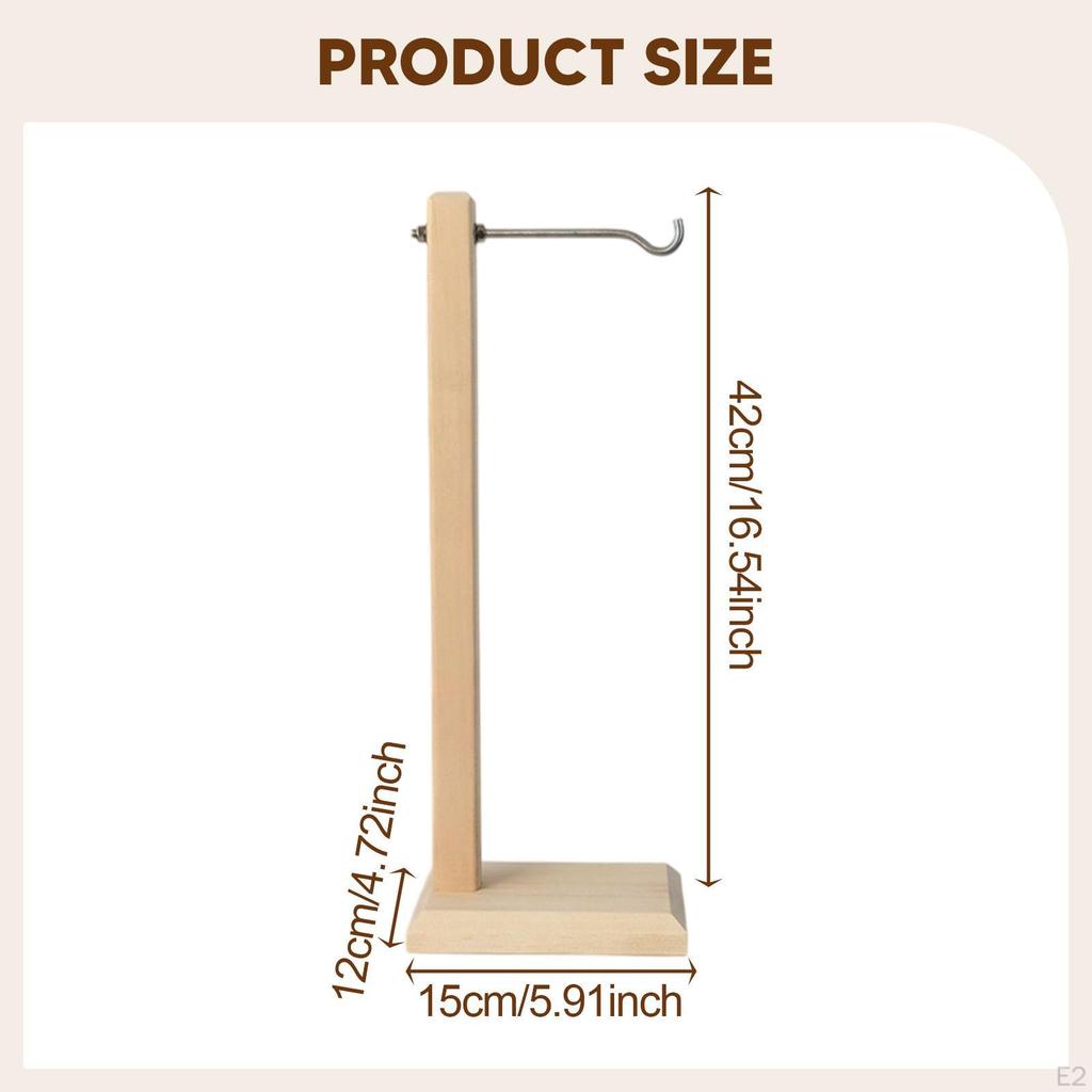 Декоративный деревянный держатель для колокольчика ветра Элегантное украшение с металлическим крючком Подходит для гостиной