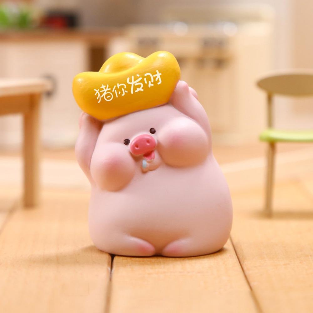Милые миниатюрные фигурки свинок из смолы, розовые, сделай сам, кукла-свинка, мультяшное украшение в виде свиньи, поделки, детские игрушки