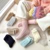 1 Pair Autumn Winter Thickened Women's Socks Fried Dough Twists Floor Socks Japanese Warm Velvet Macaron Middle Tube Socks