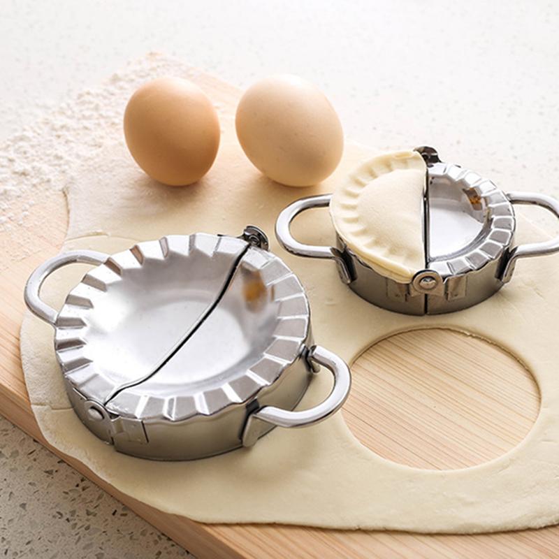 Dumpling Mold Jiaozi Maker Stainless Steel Hand Dough Presser Circle Roller Machine Kitchen Pizza Pastry Cutters Cooking Tools