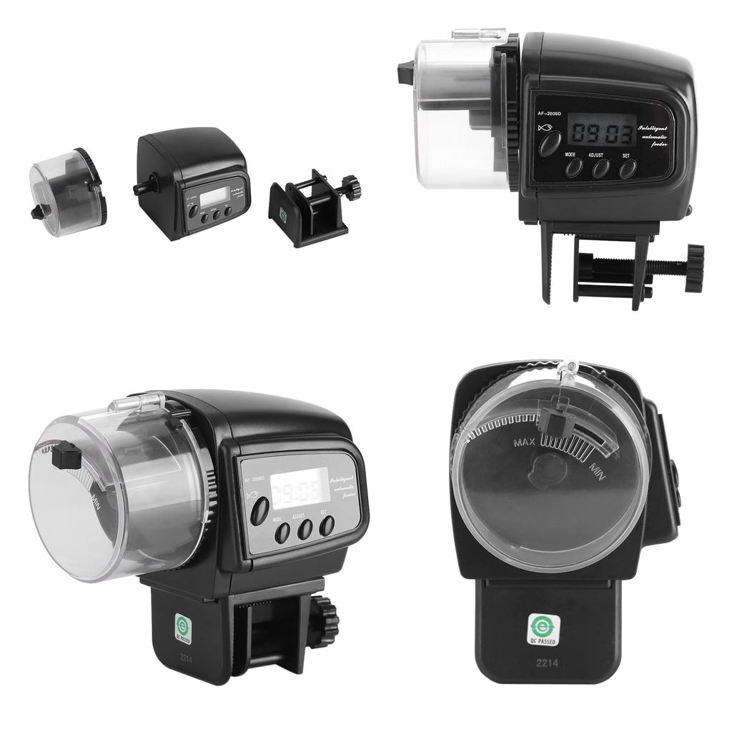 Цифровой ЖК-дисплей Электронная кормушка для рыб Диспенсер Таймер Автоматическая машина для кормления аквариумных рыбок