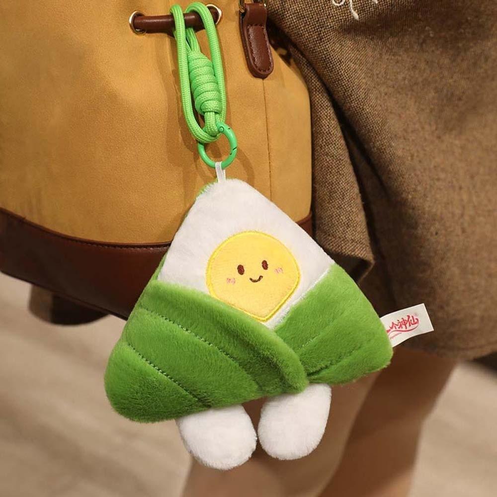 Vibrant Emerald Green Sticky Rice Dumpling Toy Dragon Boat Festival Doll Foodie Collection Item
