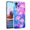 Прозрачный чехол для телефона для Redmi 14C 13C 10C 10 9 Note 13 12 11 K50 K40 Plus Pro 4G 5G Мягкий ТПУ Розовая Медуза Океанический Узор