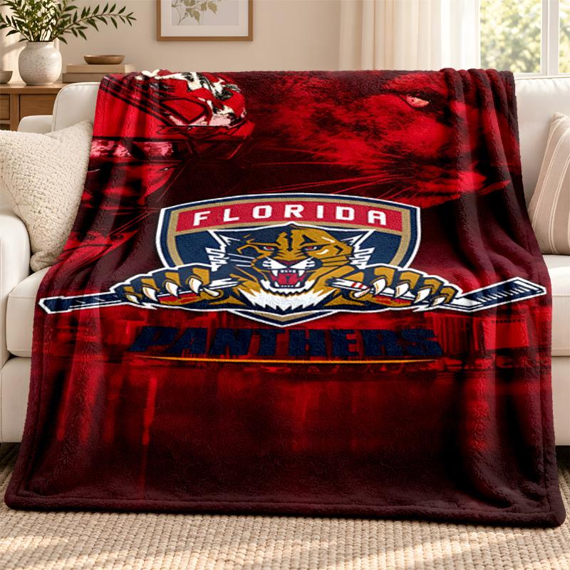 Florida Panthers blanket Flannel Blanket Soft Cozy Plush Throw for Sofa Bed Lightweight Home Decoration Outdoor camping