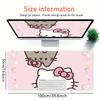 Hello Kitty, Pusheen Themed XXL Mouse Pad - Non-slip Rubber Desk Mat for Gaming and Office Use, Multi-Function Keyboard and Mouse Pad, Ideal