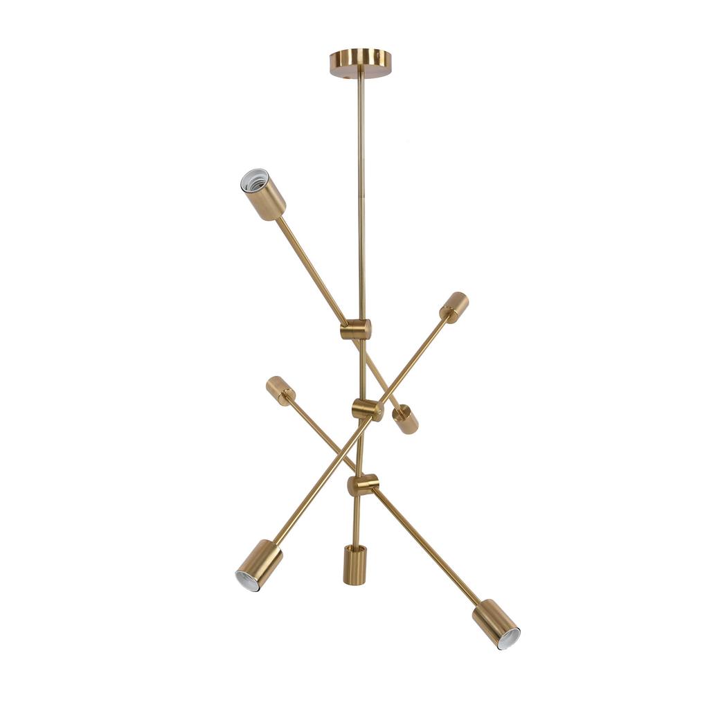 Подвесной светильник на 6 лампочек, геометрический стиль, уникальный дизайн, прочный, долговечный подвесной светильник