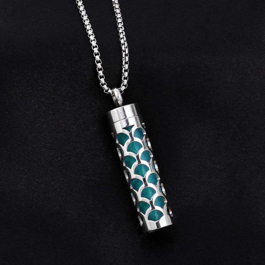 Ожерелье-диффузор для ароматерапии в форме сердца из нержавеющей стали с вращающейся подвеской