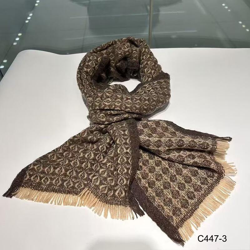 G·TENNA NX-C447 Unisex Coin Pattern Cashmere Scarf