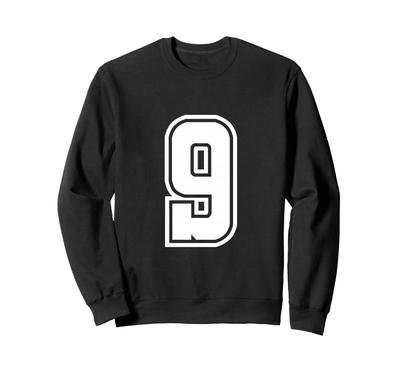 Спортивная толстовка свитшот на день рождения в стиле Varsity с номером 9