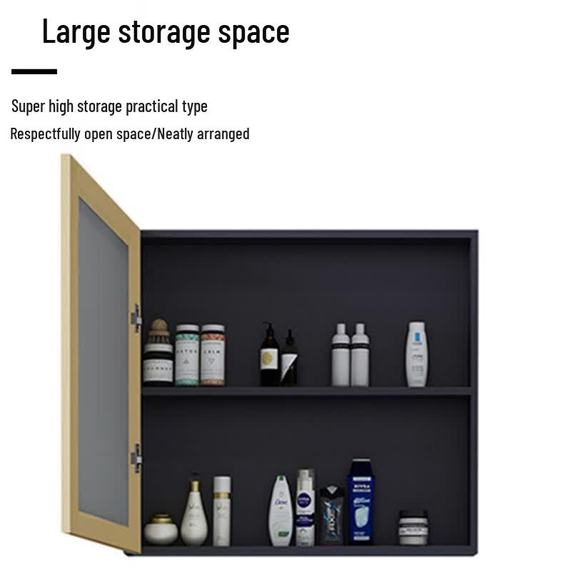 Wall-Mounted Space Aluminum Mirror Cabinet