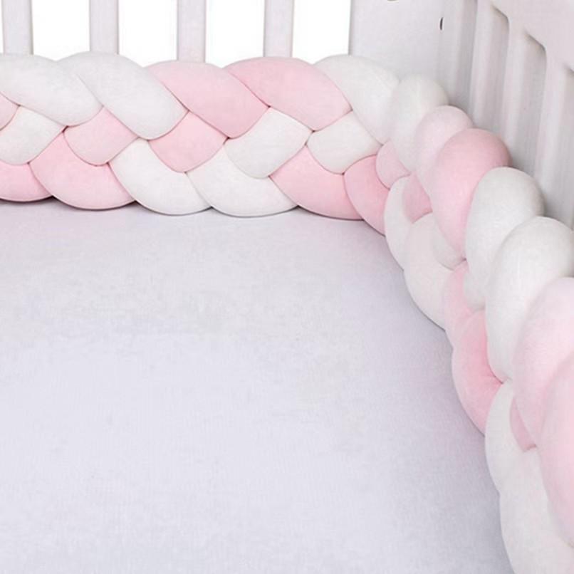 Датская вязаная подушка-узел, заплетенная из четырех прядей – Защитный бортик для кровати от ударов для детской комнаты